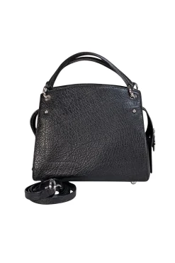 Rebecca Minkoff - Black Textured Leather Satchel Bag