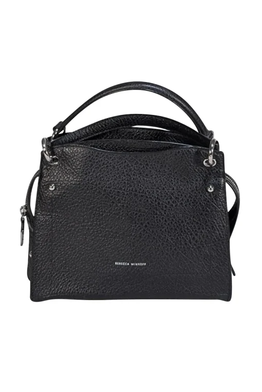 Rebecca Minkoff - Black Textured Leather Satchel Bag