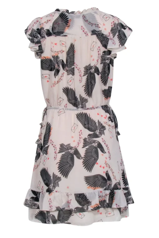 Rebecca Minkoff - Blush Pink w/ Bird Print Dress Sz 2