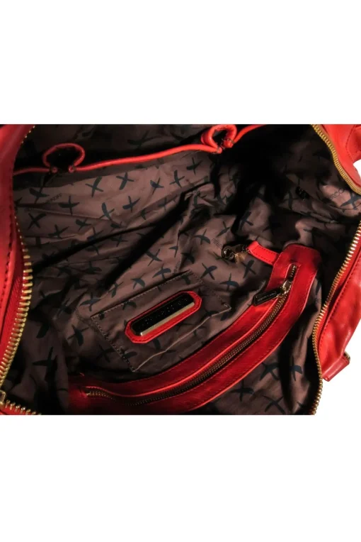 Rebecca Minkoff - Coral Red Slouchy Satchel w/ Fringe Zipper