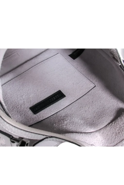 Rebecca Minkoff - Grey Pebbled Leather Hobo Bag w/ Detachable Shoulder Strap