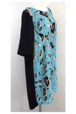 Rebecca Minkoff - Light Blue & Black Print Dress Sz 10