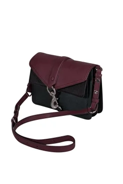 Rebecca Minkoff - Maroon, Green, & Black Saffiano Leather Crossbody Bag