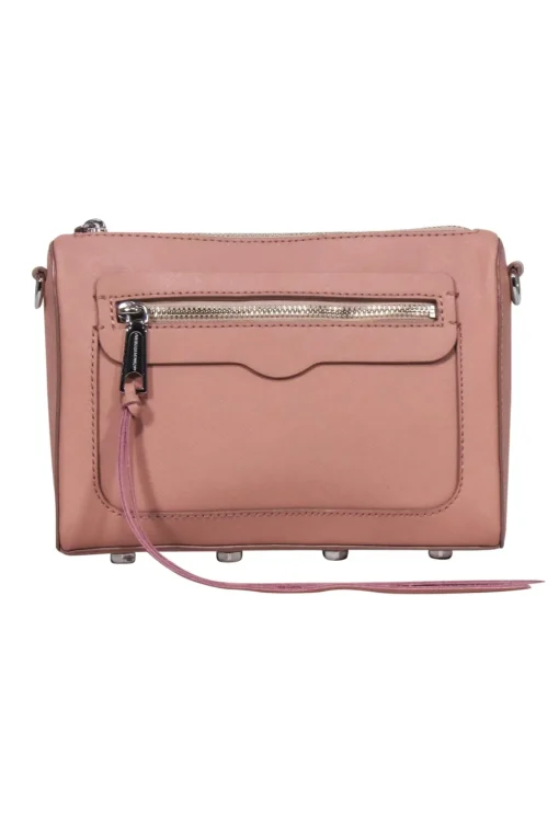 Rebecca Minkoff - Peach Pink Saffiano Leather Crossbody Bag