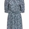 Rebecca Taylor - Black, Green & Lilac Floral Silk Sundress Sz 6