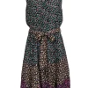 Rebecca Taylor - Black w/ Multicolor Floral Print Sleeveless Dress Sz L