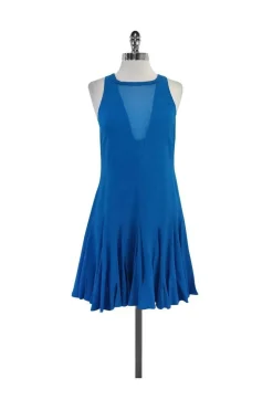 Rebecca Taylor - Blue Sleeveless Flared Dress Sz 2