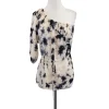 Rebecca Taylor - Blush & Black Silk One Shoulder Tunic Sz 2