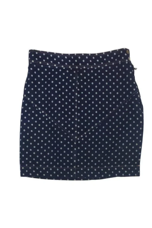 Rebecca Taylor - Denim Polka Dot Miniskirt Sz 8