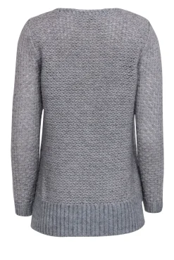 Rebecca Taylor - Grey & Light Pink Blend Knit Sweater Sz S