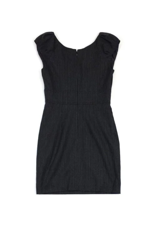 Rebecca Taylor - Grey Pinstripe Wool Cap Sleeve Dress Sz 0