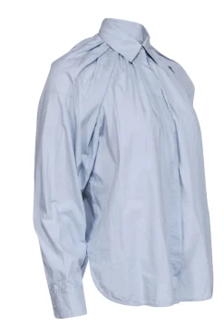 Rebecca Taylor - Light Blue Button Down Shirt w/ Yoked Sleeves Sz S