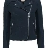 Rebecca Taylor - Navy Tweed Moto-Style Zip-Up Jacket Sz 0