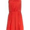 Rebecca Taylor - Orange A-Line Dress w/ Front Pleats Sz 6