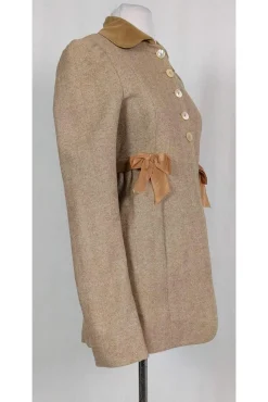 Rebecca Taylor - Tan Jacket w/ Velvet Collar Sz 6