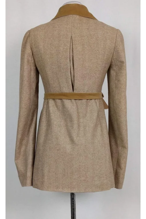 Rebecca Taylor - Tan Jacket w/ Velvet Collar Sz 6
