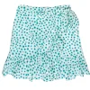 Rebecca Taylor - White & Green Cotton Floral Faux Wrap Skirt Sz 6