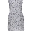 Rebecca Taylor - White & Navy Tweed Sleeveless Sheath Dress Sz 4