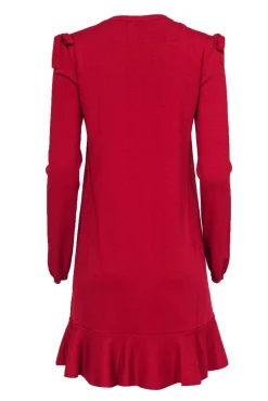 Red Valentino - Red Cold Shoulder Knit Dress Sz M
