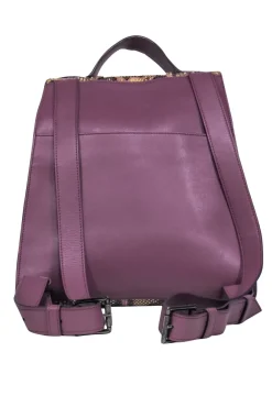 Reece Hudson - Mauve and Tan Snake Print Backpack