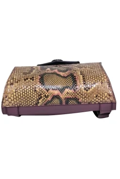Reece Hudson - Mauve and Tan Snake Print Backpack