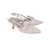 Reformation - Beige Suede Strappy Kitten Heel Sz 7.5