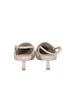 Reformation - Beige Suede Strappy Kitten Heel Sz 7.5