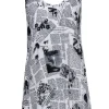 Reformation - Black & White Newspaper Print Mini Slip Dress Sz S