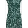 Reformation - Green & White Floral Print Sleeveless Dress Sz 12