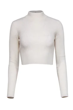 Reformation - Ivory Recycled Cashmere Blend Open Back Thin Sweater Sz XS