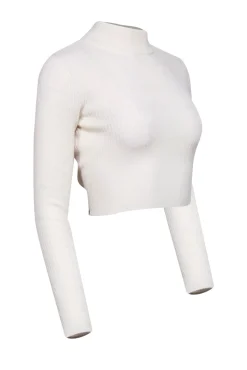 Reformation - Ivory Recycled Cashmere Blend Open Back Thin Sweater Sz XS