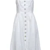 Reformation - Ivory Sleeveless Button Front Linen Dress Sz 6