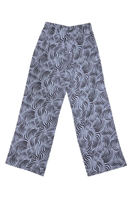 Reformation - White & Brown Print Linen Pants Sz M