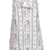 Reformation - White, Pink & Green Striped & Floral Print “Winifred” Linen Shift Dress Sz 8