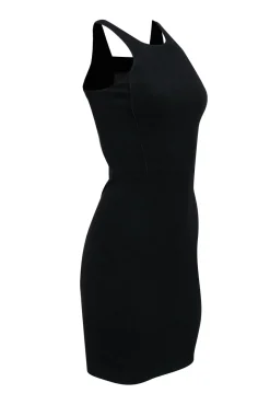 Reiss - Black Sleeveless Bodycon Dress w/ Sheer Back Sz 0