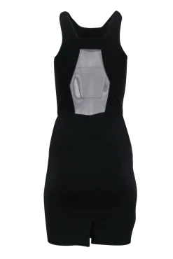Reiss - Black Sleeveless Bodycon Dress w/ Sheer Back Sz 0