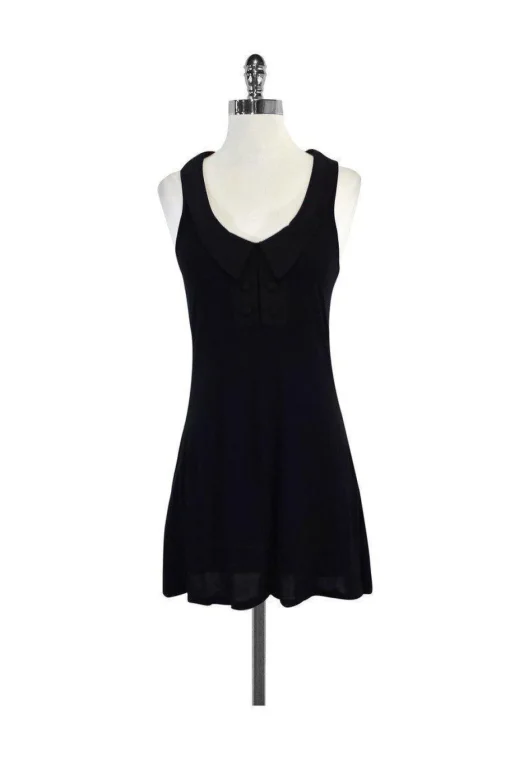 Reiss - Black Sleeveless Peter Pan Collar Dress Sz XS