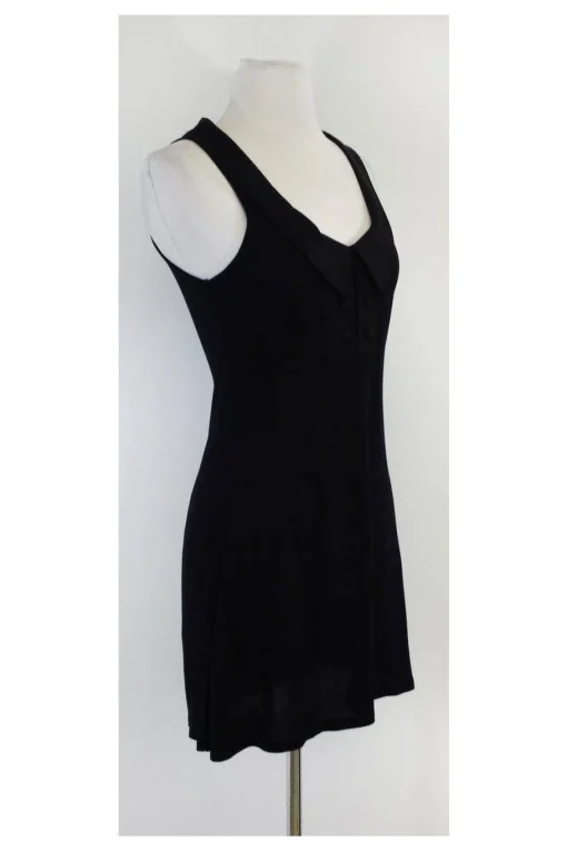 Reiss - Black Sleeveless Peter Pan Collar Dress Sz XS