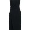 Reiss - Black Sleeveless Tulip Front Bottom Dress Sz M