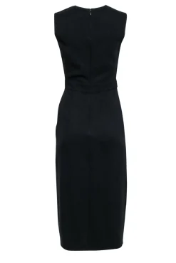 Reiss - Black Sleeveless Tulip Front Bottom Dress Sz M