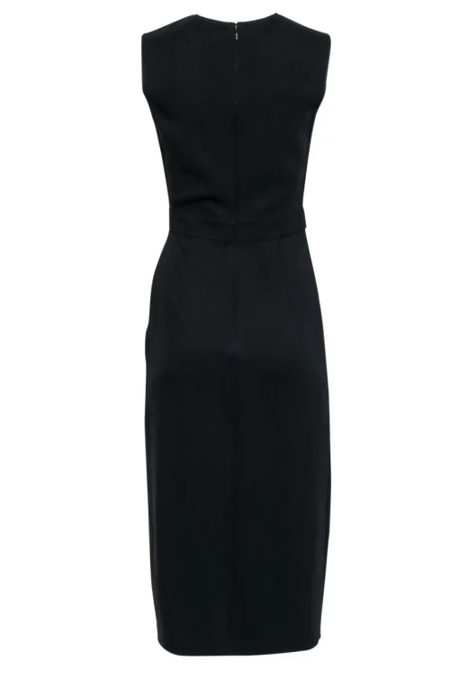 Reiss - Black Sleeveless Tulip Front Bottom Dress Sz M