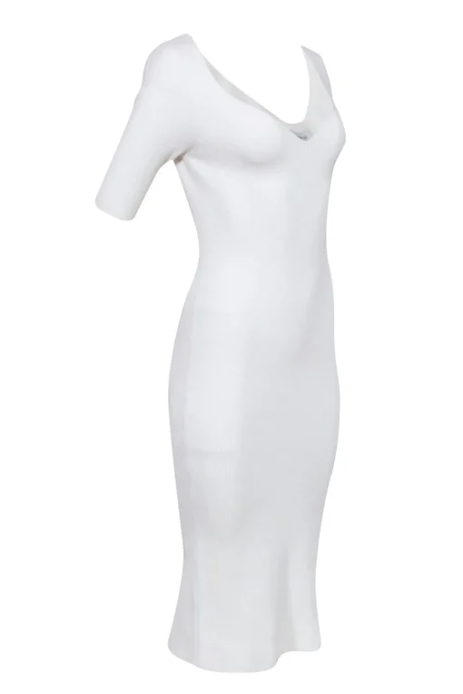 Reiss - Cream Sweetheart Midi Dress Sz M
