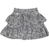 Reiss - White, Grey & Black Ruffle Skirt Sz 2