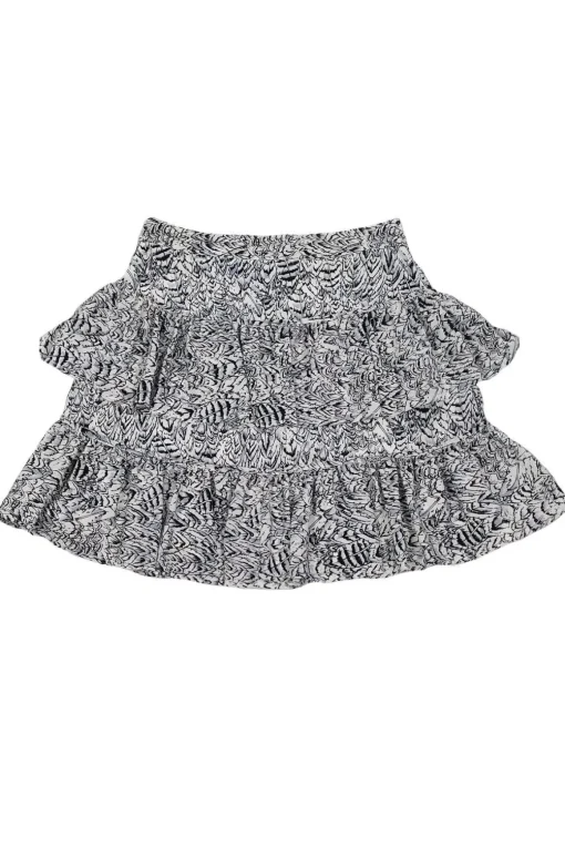 Reiss - White, Grey & Black Ruffle Skirt Sz 2