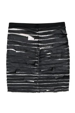 Robert Rodriguez - Black & White Layered Strip Miniskirt Sz 6