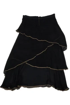 Robert Rodriguez - Black Ruffle Midi Skirt Sz 2