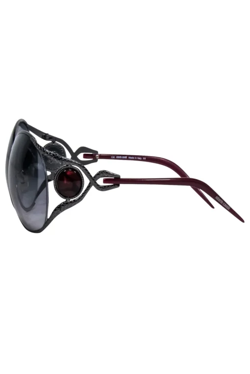 Roberto Cavalli - Gunmetal Frames w/ Maroon Legs Sunglasses