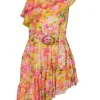 Rococo Sand - Yellow Floral One Shoulder Dress Sz XS