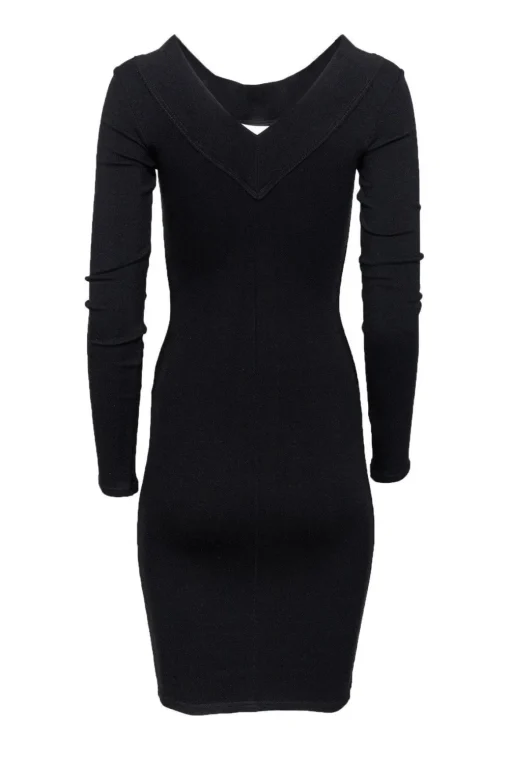 Roland Mouret - Black Off-The-Shoulder Bodycon Dress Sz 6