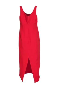 Roland Mouret - Red Sleeveless Midi Dress Sz 10